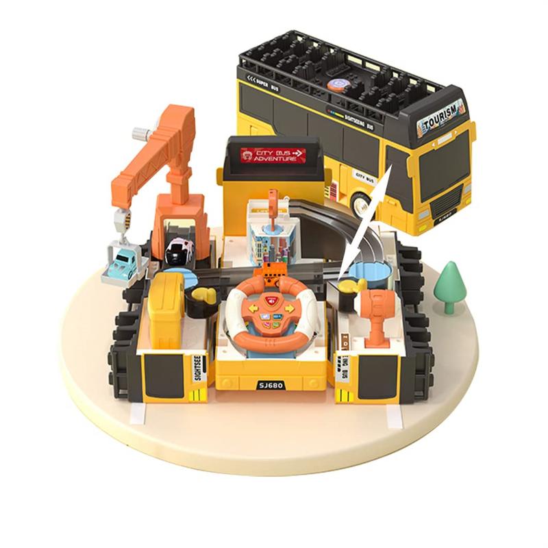 Hot Wheels - 車おもちゃ ミニカー 子供のシミュレーションバスのおもちゃ-低抵抗パワーカー 音と軽いハンドルゲーム 男の子 女の子 ギフト プレゼント