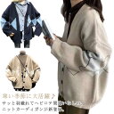 【送料無料】ニット カーディガン セーター トップス Vネック 長袖 ニットカーディガン 羽織 ダイヤモンドパターン 厚手 体型カバー ゆったり フリーサイズ(4)