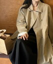 【送料無料】トレンチコート レディース マウンテンパーカー ジャケット スプリングコート 春コート 春服 カジュアル ゆったり 秋コーデ 秋服(4)