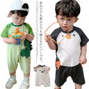 【送料無料】動物柄 かわいい 肌着 綿 赤ちゃん 柔らかく 夏用 子供服 女の子 ベビー カバーオール ロンパース 半袖(4)