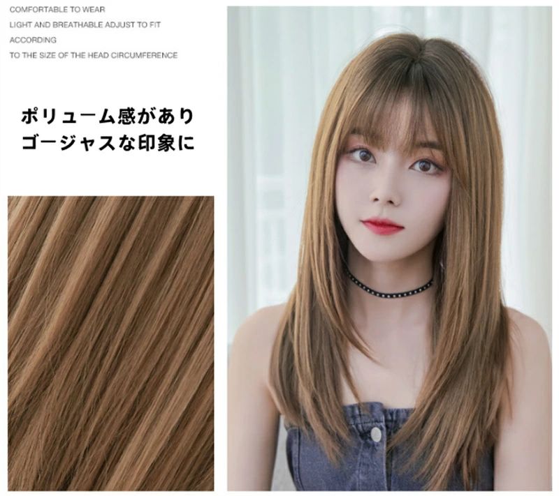 【送料無料】ファッションウィッグ 大人かわいい 自然 おしゃれ カツラ ヘア ストレート ロング 女性 ウィッグ