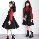 【送料無料】礼服 ワンピース 子供ドレス 子供服 学院風 ジュニア 長袖ワンピース キッズ 子ども服 洋服(4)