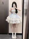 【送料無料】ウエディングドレス 可愛い レディース ノースリーブ 衣装 コスチューム ワンピース Lolita ロリータ風