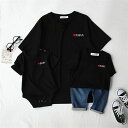 【送料無料】ペアtシャツ 親子 トップス 夏 秋 春 プルオーバー リンクコーデ ペアルック 親子 親子コーデ 親子ペア