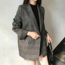 【送料無料】ブラウン 防寒 体型カバー 冬服 冬 秋 アウター ジャケット レディース チェック柄 チェスターコート