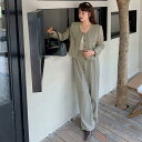 【送料無料】ショート丈 シングルブレスト アンティーク調メタルボタン ノーカラー パンツスーツ セットアップ