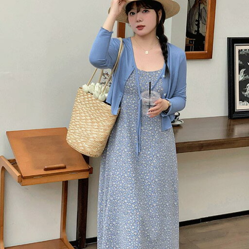 【送料無料】背中側シャーリング仕立て 調節できる肩紐 フラワープリント ショート丈カーディガン ネックリボン付き 【送料無料】背中側シャーリング仕立て 調節できる肩紐 フラワープリント ショート丈カーディガン ネックリボン付き
