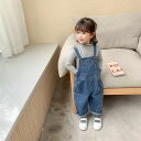 【送料無料】ジーンズ 子供服 KIDS ジュニア ベビー デニムサロペット こども ロングパンツ デニム カジュアル パンツ