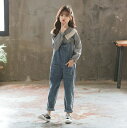 【送料無料】子供服 KIDS ジュニア ベビー デニムサロペット こども ロングパンツ デニム カジュアル パンツ