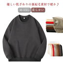 【送料無料】裏起毛 メンズ スエット トレーナー スウェット プルオーバー 長袖 トップス クルーネック 裏起毛