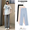 【送料無料】ロングパンツ 大きいサイズ お洒落 リブパンツ マタニティパンツ 通気性 夏 ワイドパンツ アジャスター 夏用