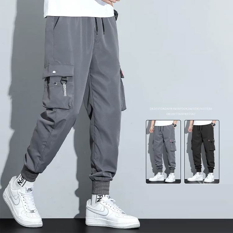 【送料無料】薄手 ひんやり 涼しい 接触冷感 夏服 2枚セット! ボトムス メンズ ミリタリーパンツ カジュアル イージーパンツ