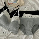【送料無料】ブラセット インナー 冬 秋 夏 春 ノンワイヤーブラ レディース 上下セット セクシーランジェリー 黒 2点セット