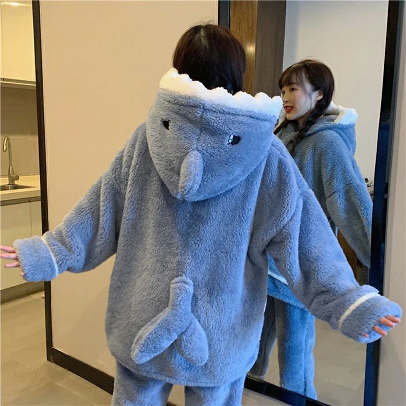 Amazon | [TOWYYO] サメ パジャマ 上下セット 男女兼用 おもしろ