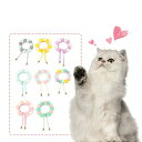 【送料無料】猫用首輪、ペットぬいぐるみ首輪、ベル付きコットンブレイクアウェイ猫用首輪パック、フラワーペンダント子猫の首輪、クールリン