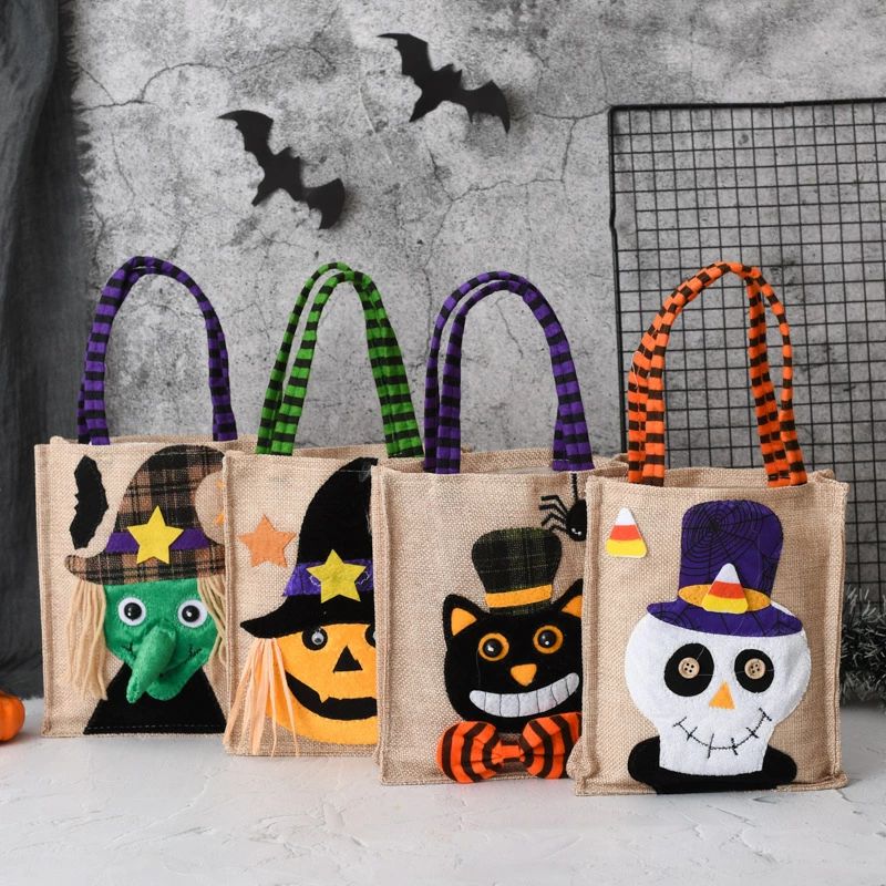 【送料無料】ハロウィン お菓子入り袋 ハンドル付きハロウィン不織布バッグ - ハンドル付きハロウィン不織布バッグ |