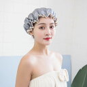 【送料無料】シルク 天然 ヘアキャップ 美髪 ロングヘア 就寝用 ヘッドウェア ポリエステル+PEVA 2個セット