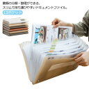 【送料無料】文房具 マルチケース 保管ケース 持ち運び A4 整理ファイル ジャバラ式 インデックス付 13ポケット ファイル収納 書類ケース