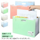 【送料無料】種類収納ケース ファイルボックス 収納ケース ジャバラ式 自立式 伸縮式 タイトルシール付き ケース 収納 仕分け 文書