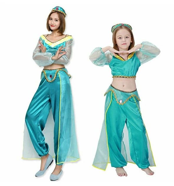 【送料無料】ベリーダンス アラビアン コスチューム ジャスミン 親子仮装 魔法のランプ アラジン 衣装 ハロウィン衣装 3点セット