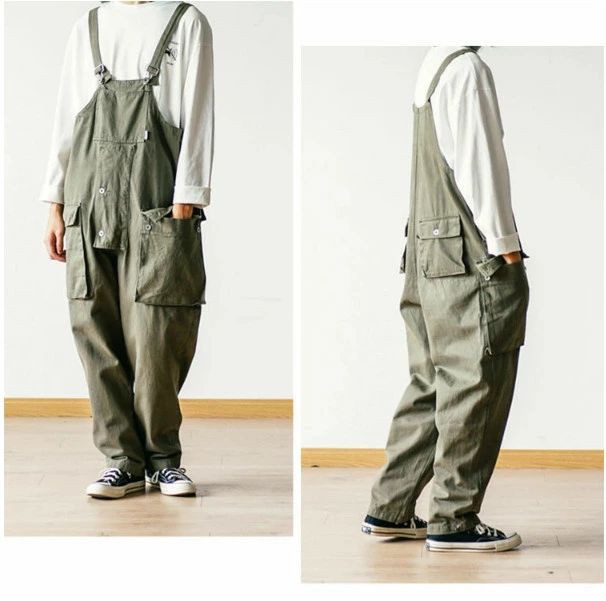 【送料無料】L M S 無地 ロングパンツ カーゴパンツ ユニセックス レディース メンズ オーバーオール サルエルパンツ サロペット メンズ
