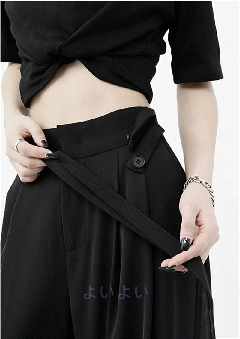 ロングパンツ ワイドパンツ 春 夏 パンツ カジュアル ズボン サルエル スラックス ダボっとしたパンツ パンツ ハイウエスト レディース ボトムス 体型カバー ガウチョパンツ フレアパンツ