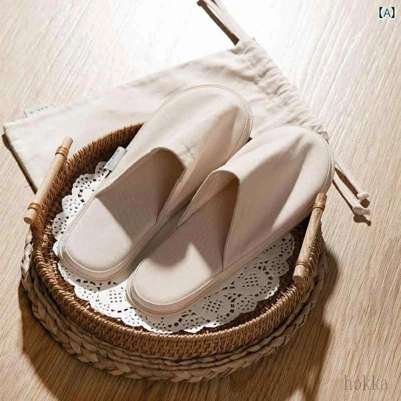 サンダル スリッパ リネン グレー ポータブル ベージュ 折りたたみ ホーム 持ち運び コットン 携帯 滑り止め バス