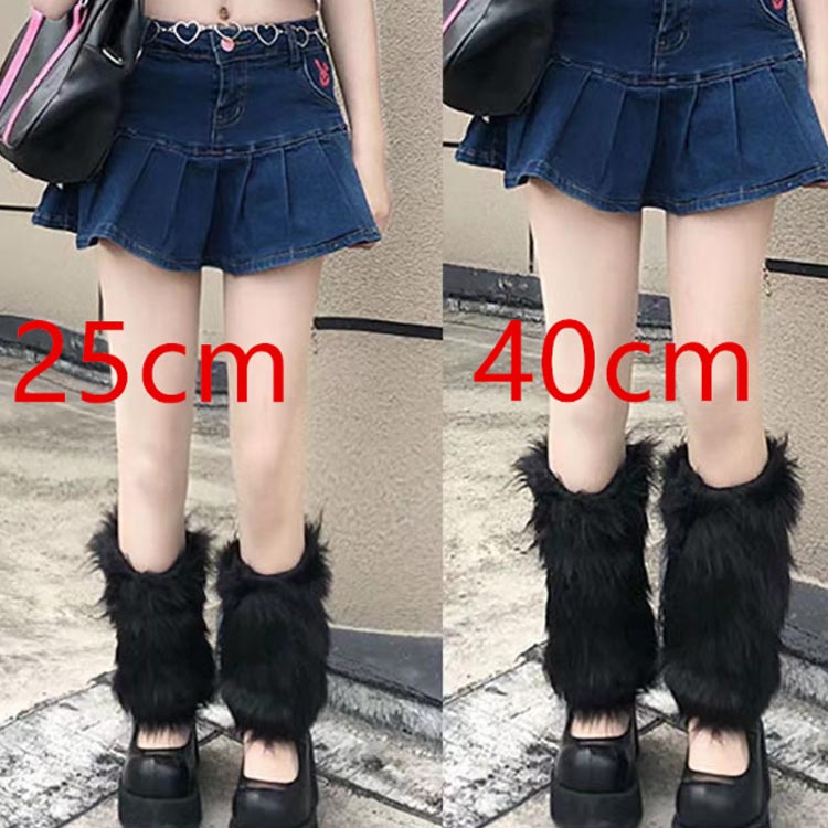 フェイクファー 衣装 個性的 40cm コ ロング もこもこ 25cm 服 韓国ファッション ブラック ヒップホップ 原宿系 コスプレ ギフト