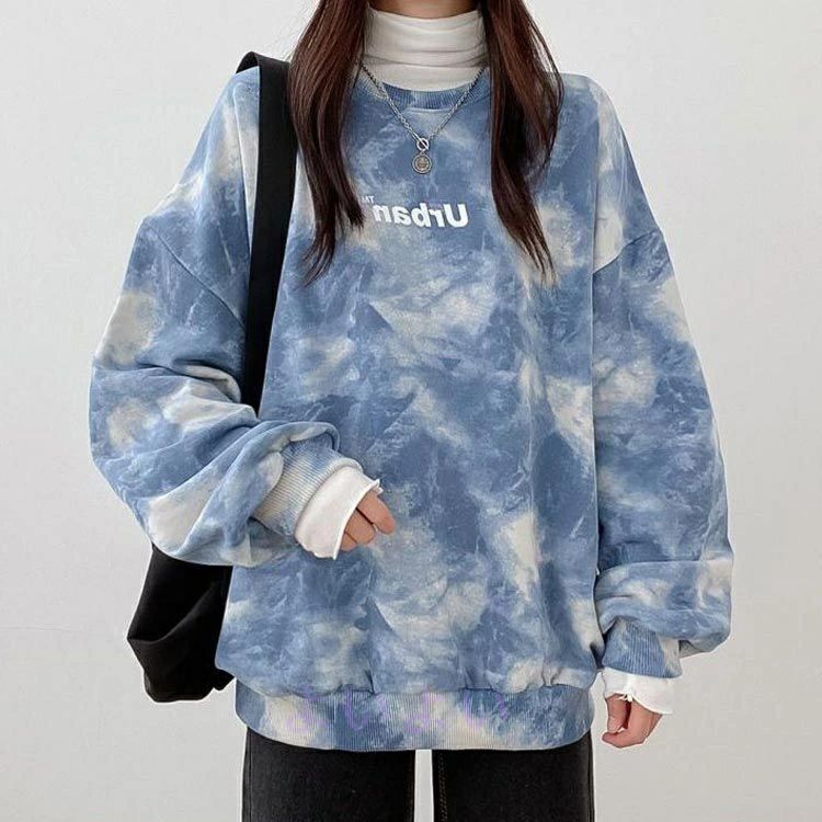 スウェット 長袖 ロゴt トレーナー 裏起毛 オーバーサイズ タイダイ ス トレーナー クルーネック ス 綿..