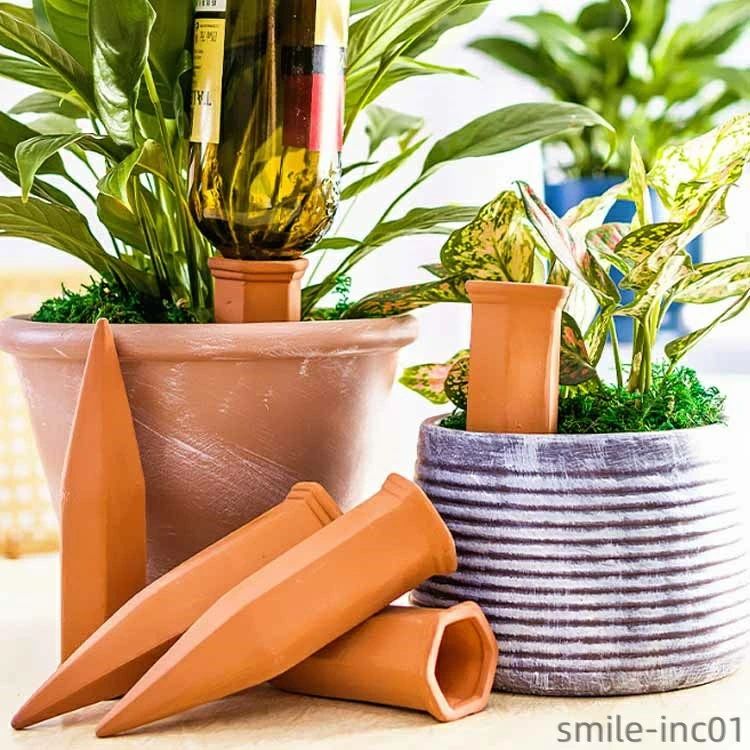 自動給水器 鉢植え 水やり 留守中も安心 水やり 挿すだけ プランター 陶器 4本入り...