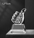 12*7cm クリスタル トロフィー 盾 ゴルフ 月例 優勝 ゴルフコンペ コンペ用品 ゴルフ イーグル 記念品 ホールインワン ベストグロス賞 ベスグロ ニア...
