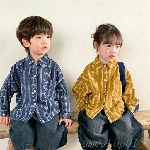 【送料無料】子供春スッキリ?袖シャツ女の赤ちゃん森系レトロ?カーデギャンシャツウタ 【送料無料】子供春スッキリ?袖シャツ女の赤ちゃん森系レトロ?カーデギャンシャツウタ