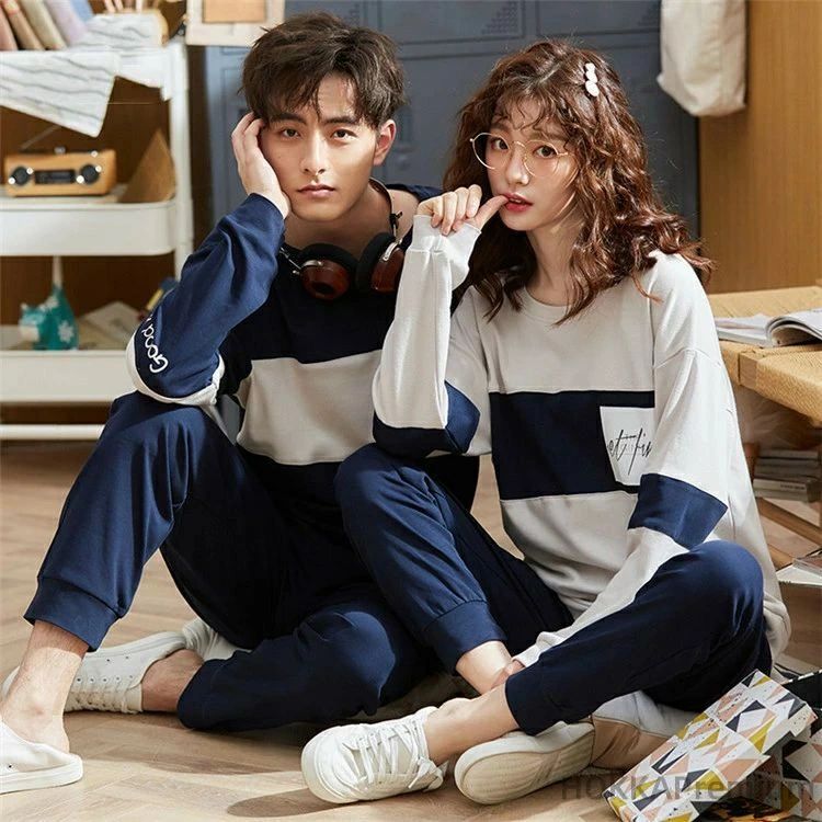 【送料無料】ペアルック セット パジャマ 春秋 ペアパジャマ カップル ルームウェア ペアお揃い ナイトウェア セットアップ 上下セット 部屋