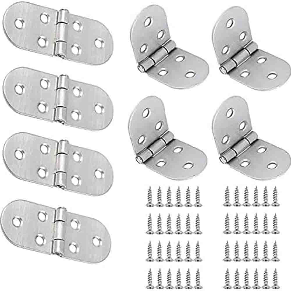 カウンターフラップヒンジ ステンレス テーブルヒンジ ネジ付き 耐腐食性 耐摩耗性 蝶番 折り畳みヒンジ