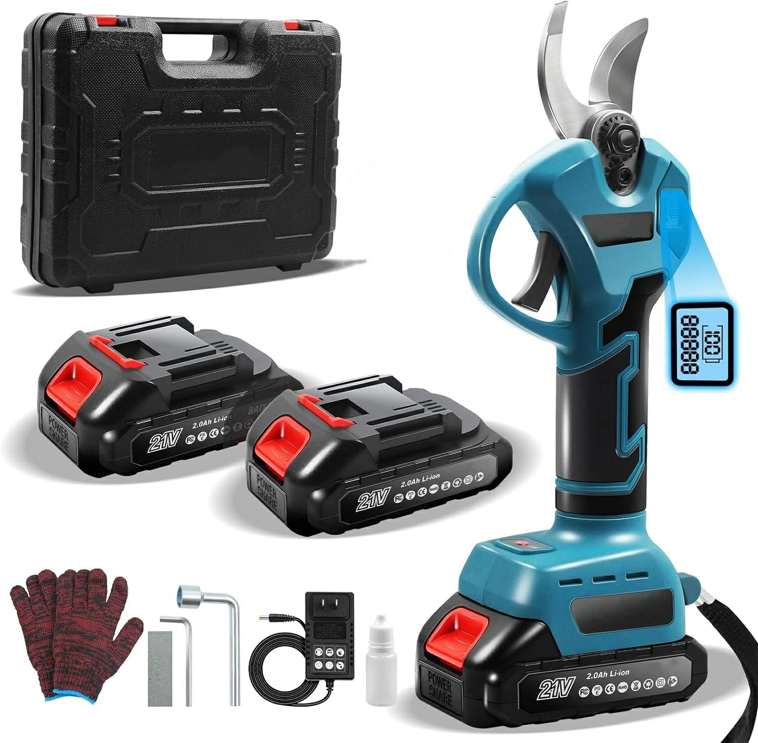 充電式剪定ばさみ 電動剪定バサミ 電動剪定鋏 ブラシレスモーター 切断径30mm コードレス 21V 電動剪定..