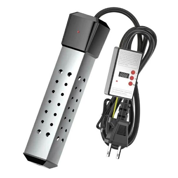 PSE認証 投げ込みヒーター 風呂 電気給湯器 【温度センサー付き】 1500W 湯沸かしヒーター サーモスタ..