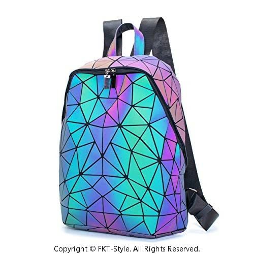 One_Size A2 デスクトップ 虹色 ルミケイバッグ ホログラフィック反射バッグ 発光バックパック