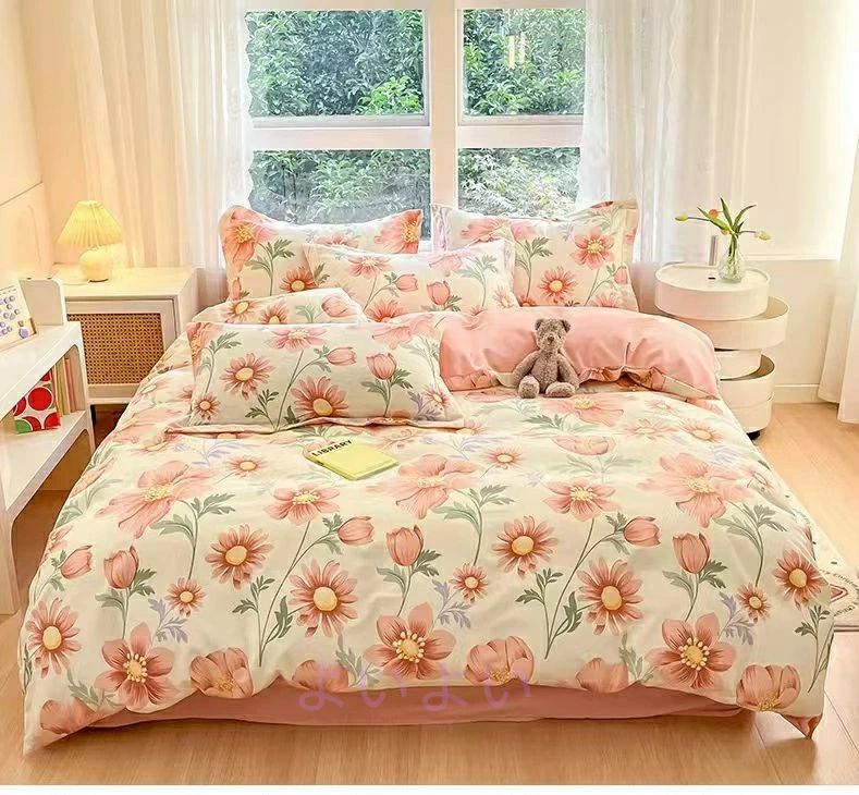 レディース 綿100% 寝具セット 3点セット 花柄 メンズ 布団カバー フラットシーツ 掛け布団カバー 吸湿..