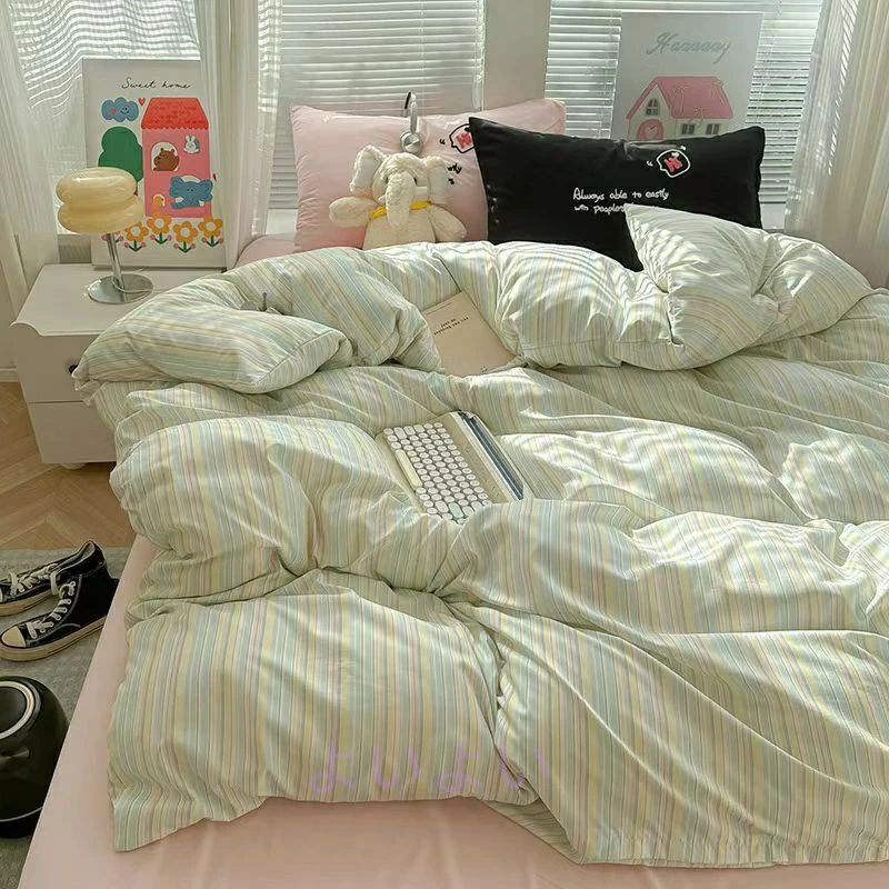 フラットシーツ シングル ボックスシーツ 掛け布団 かわいい 3点セット 布団カバー 水洗い加工 通気 春..