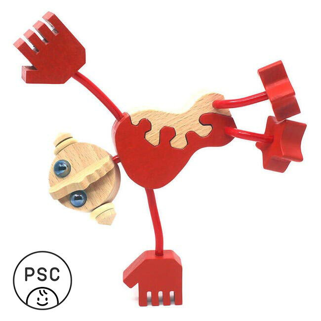 【SALEクーポンあり】【送料無料】●木の人形(12号)自由自在にポーズを変えて楽しむことができます。可愛い木のおもちゃ 日本製 6ヶ月 7ヶ月 8ヶ月 9ヶ月...