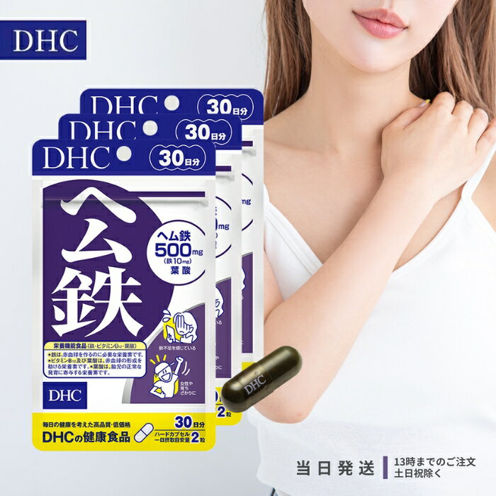 DHC ヘム鉄 60日分 サプリメント 120粒 葉酸 ビタミンB 健康食品