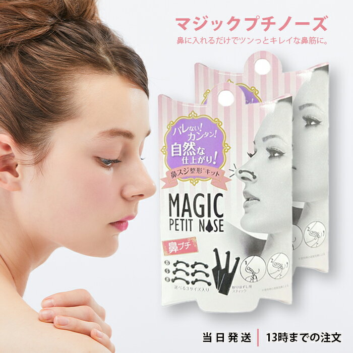 マジックプチノーズ 鼻プチ 簡単整形 鼻筋 高く見せる 2個セット くっきり鼻 団子鼻 美容 メイク 鼻ケア 取扱説明書付 送料無料