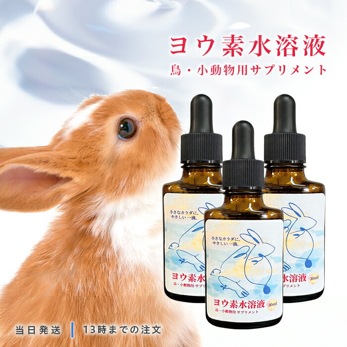 ヨウ素 水溶液 30ml 3個セット 鳥類 小動物専用 サプリ ヨード液 ペット 液体タイプ バードサプリ ヨウ..