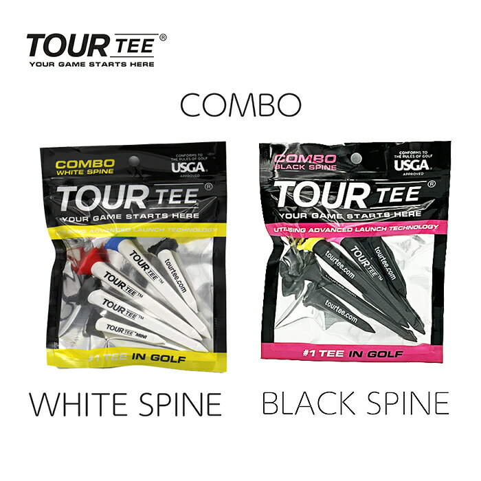 Rakuten - TOUR TEE COMBO ツアーティー コンボ ホワイト ブラック 飛距離アップ USGA、R＆Aルール適合 追跡メール便 送料無料(ゆうパケット) ラウンド用品 ゴルフティー ショートティー+ロングティー