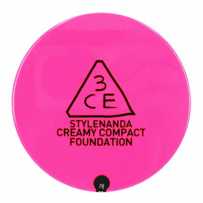 STYLENANDA 3CE スタイルナンダ スリーシーイー ピンククリーミーコンパクトファンデーション #MEDIUM BEIGE SPF50+,PA+++ 18g 韓国コスメのサムネイル