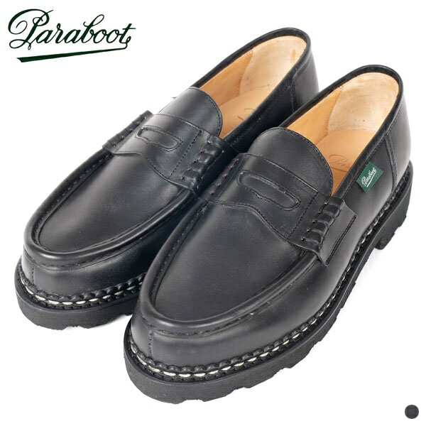 【 パラブーツ 】 ランス 099412【 Paraboot 】 REIMS NOIR ローファー シューズ スリッポン 革靴 リスレザー フランス製 noir ブラック 黒 mens メンズ 男性 オンオフ兼用 カジュアル ビジネ…