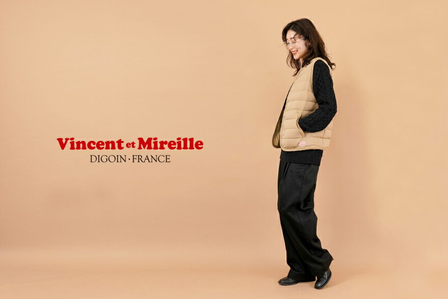 【 21FW 】【 ヴァンソン エ ミレイユ 】 ステッチレス ダウン ベスト VM212SD26130 【 VINCENT ET MIREILLE 】 STITCHLESS DOWN VEST 無地 レディース メンズ ユニセックス ヴァンソンエミレイユ バンソンエミレイユ