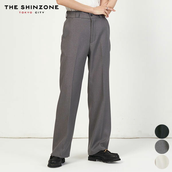 シンゾーン SHINZONE センター プレス パンツ 17SMSPA16 CENTER PRESS PANTS パンツ ボトムス スラックス レディース シンプル カジュアル 定番 日本製 ポリエステル ブラック グレー ホワイト P0 32 34 36 38 T0 [ 2024 SS 春 夏 秋 冬 ]