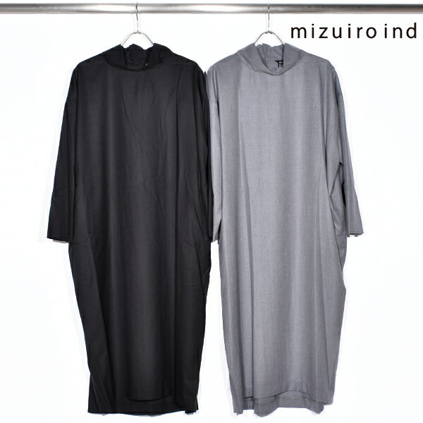 【 mizuiro ind ミズイロインド 】 high neck one piece ハイ ネック ワンピース 4-257927 made in japan 日本製