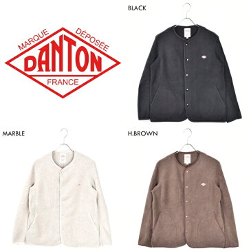 【 21FW 】【 ダントン 】 ノーカラー フリース カーディガン JD-8911 【 DANTON 】 NO COLLAR FLEECE CARDIGAN LADIES ジャケット ladys レディース 女性用 日本製 秋冬 34 36 38